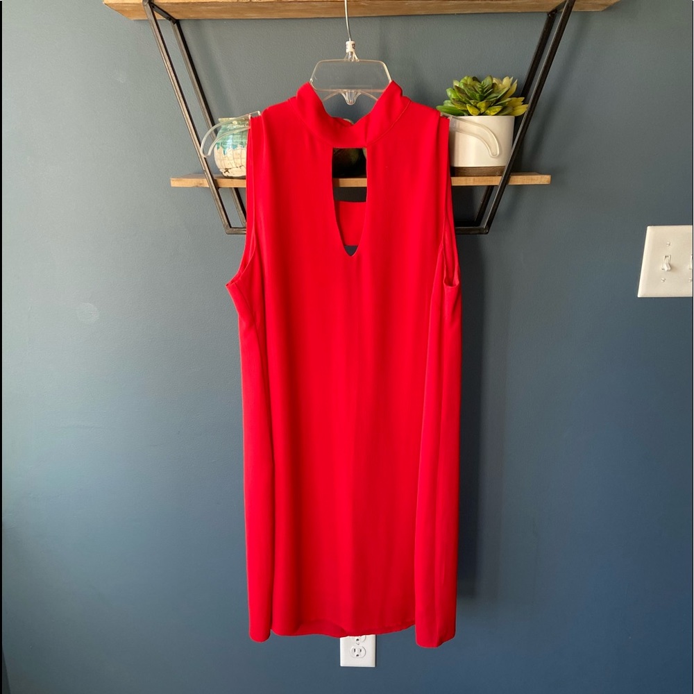 Skies Are Blue Medium Vibrant Red Dress NWOT